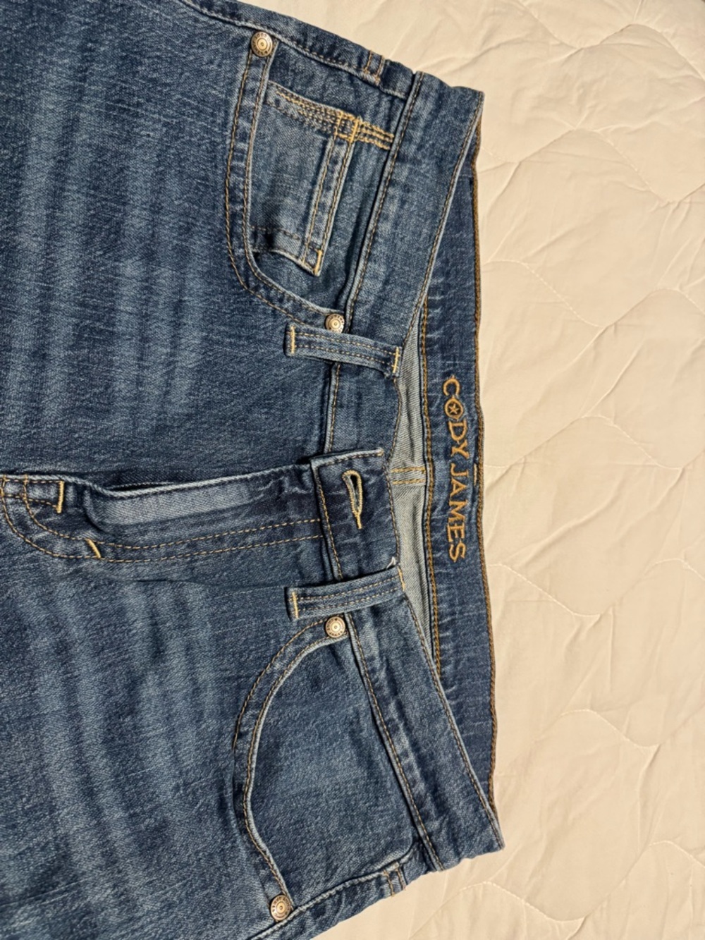 Men’s Cody James Dark Wash bootcut Jeans - Picture 5 of 5